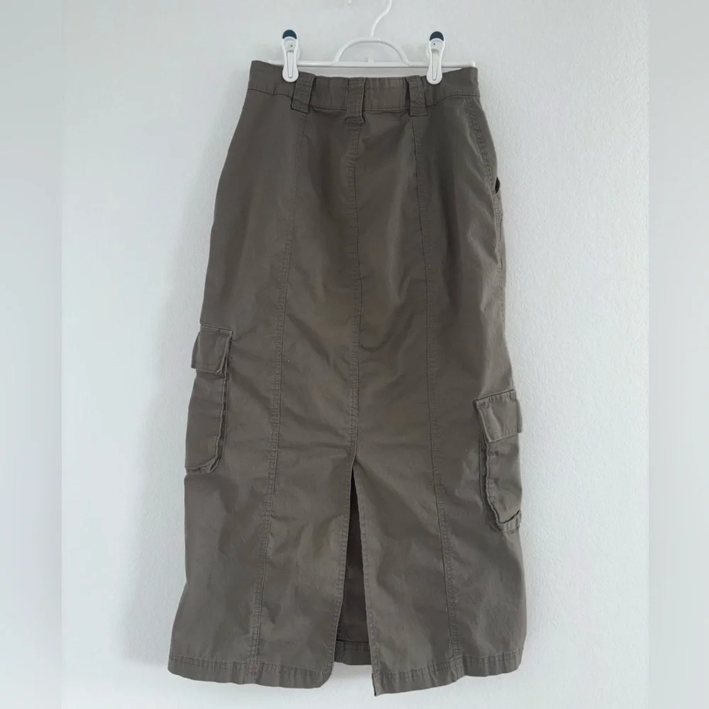 Cotton On Olive Cargo Utility Maxi Skirt